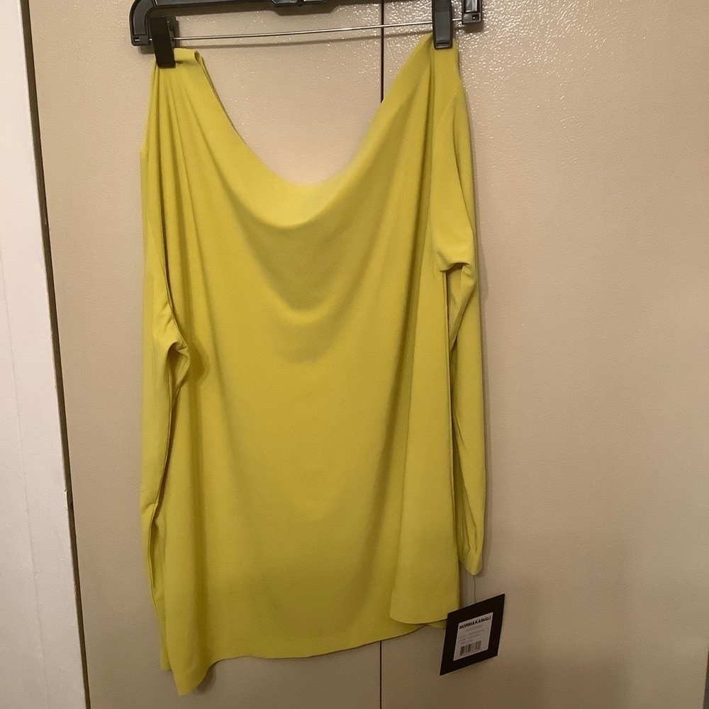 Norma Kamali Long Sleeve Drop Shoulder Top - Picture 2 of 13